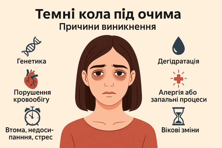 Темні кола під очима: чому з’являються і як повернути свіжий погляд
